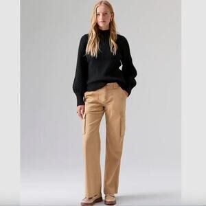 SANCTUARY Pants Size 25 NEW Reissue Cargo Pant Pockets Tan Khaki Straight Leg